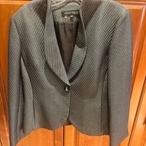 Anne Klein Olive Green Textured Women's Blazer